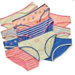 Thereabouts Cotton Big Girls plus size 10 Pack Bikini Panty